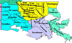 South Eastern LA parishes